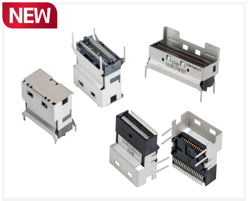 安费诺 U10-DH38-24002T  I/O 连接器 SlimSAS 24G 38P