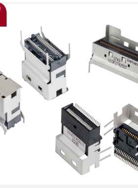 安费诺 U10-DH38-24002T  I/O 连接器 SlimSAS 24G 38P