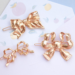 拾壹纪「蝴蝶结」唯美日系金色Lolita少女可爱边夹刘海发夹发饰