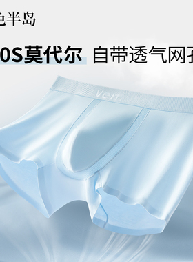 男士内裤男夏季新款大码男生短裤透气桑蚕丝抗菌裆凉感兰精莫代尔