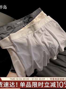 男式四角内裤莫代尔舒适透气吸汗抗菌男士平角短裤头运动裤衩大码