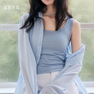 天丝醋酸无痕吊带背心女士美背可外穿夏季短款上衣打底衫女装内搭