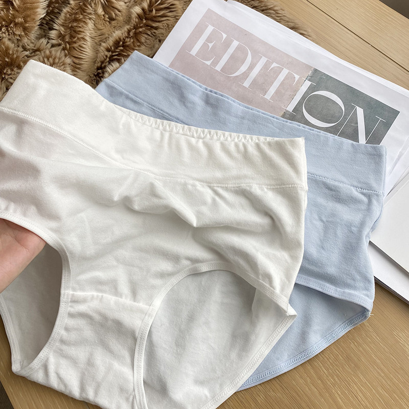简约纯棉中高腰收腹少女大码内裤
