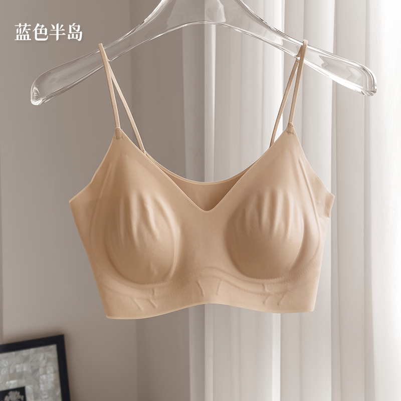 粉底液内衣2026新款爆款隐形无痕无钢圈夏季薄款细肩带美背文胸