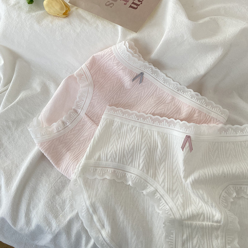 【椰奶棉花糖】A类婴儿棉少女内裤棉裆甜美舒适透气三角裤女中腰