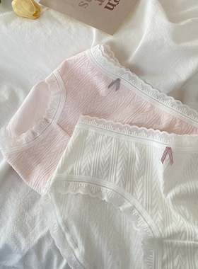 【椰奶棉花糖】A类婴儿棉少女内裤棉裆甜美舒适透气三角裤女中腰