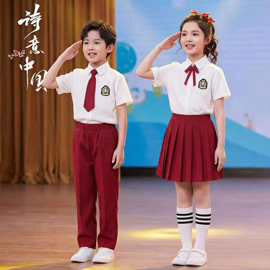 国庆儿童合唱服中小学生诗朗诵表演服幼儿园班服校服毕业拍照服装
