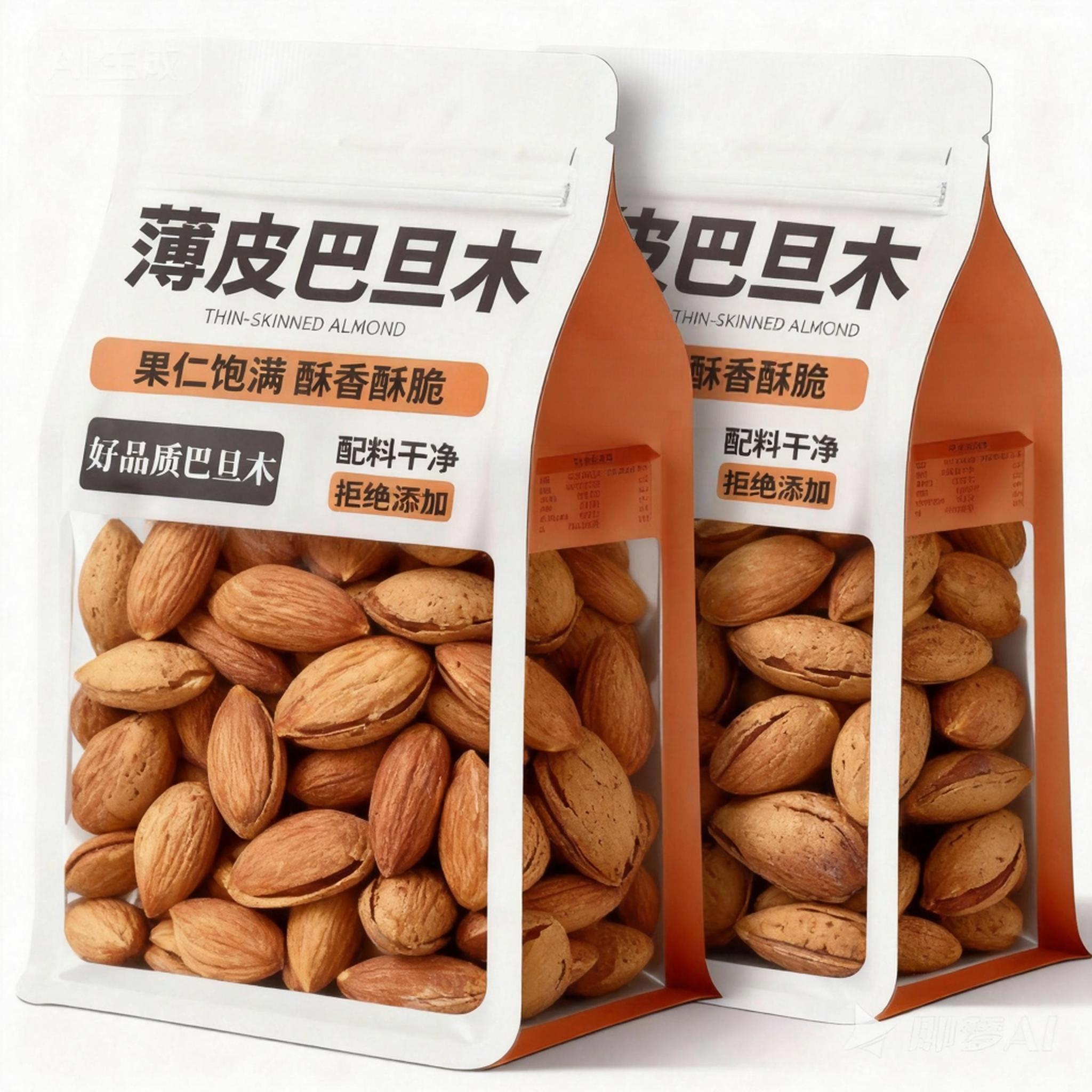 手剥巴旦木央妈推荐正品带壳坚果原味无添加扁桃仁炒货休闲零食