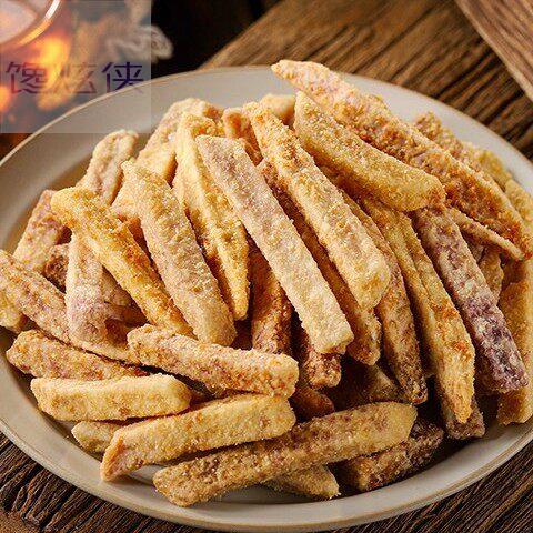220g老狮夫蟹黄芋头条零食荔浦芋头非油炸香酥脆果蔬干网红食品