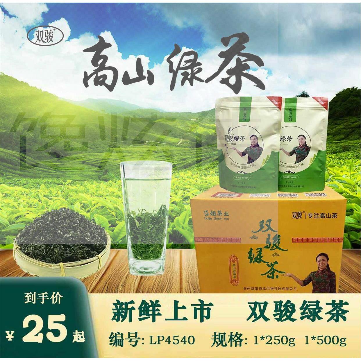 双骏茶叶LP4540绿茶日照充足高山云雾绿茶浓香型2023年新茶500g