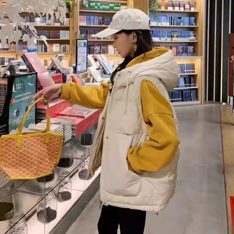 羽绒棉马甲女秋冬季外穿2025新款加厚小个子坎肩马夹背心外套上衣