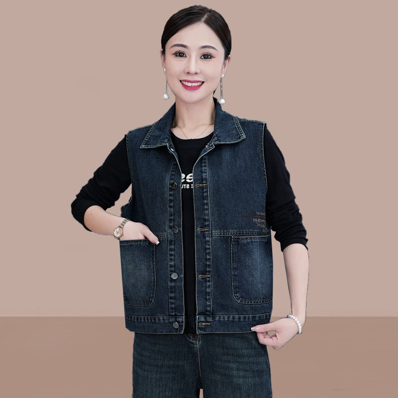 牛仔马甲女春秋2026新款宽松坎肩小个子外搭背心马夹休闲外套上衣