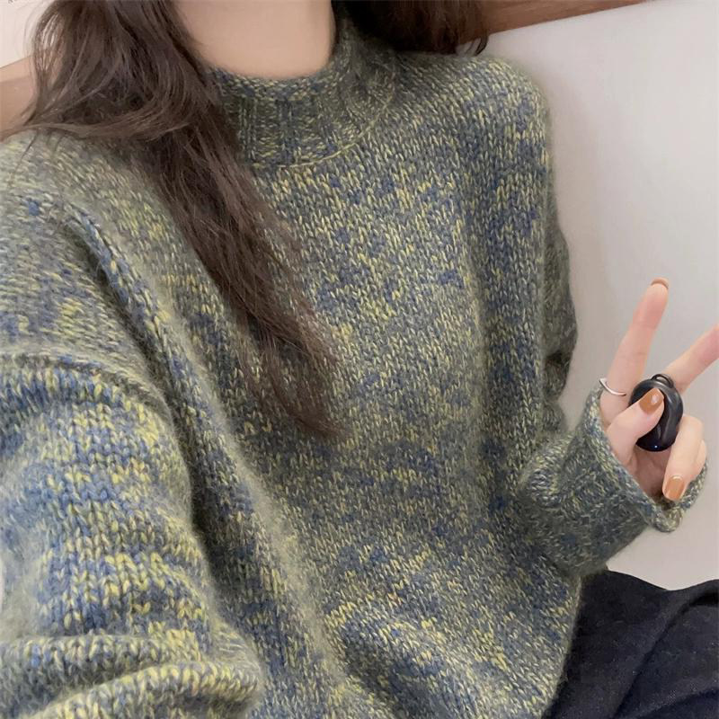 毛衣针织衫女长袖秋冬季2025新款高级感宽松慵懒风打底衫内搭上衣