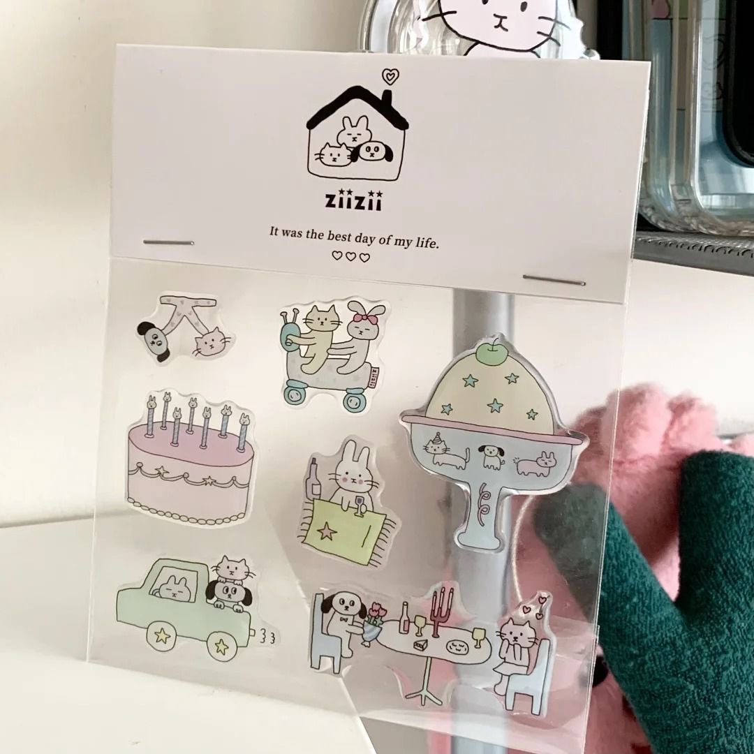 小红书新款高颜值韩式ins果冻立体贴纸可爱diy平板电脑手机装饰贴