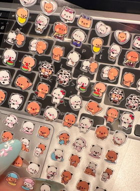 可爱一二布布小熊贴纸指甲3d立体果冻卡通熊diy美甲手机壳电脑ccd