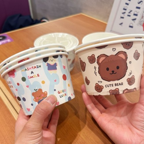 加厚可爱一次性餐盒大号纸碗