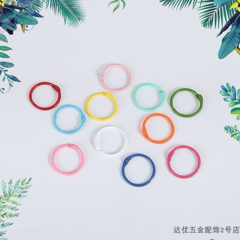 COLOR KEY RING SPRAY PAINT OPEN RING MOVABLE RING MOVABLE RING CARD RING MOVABLE PAGE BAG ACCESSORIES HARDWARE ACCESSORIES BUCKLE