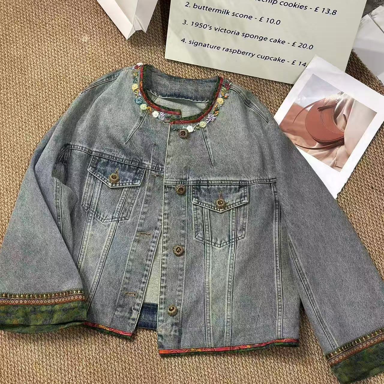 欧洲站2025秋季女时尚圆领外套