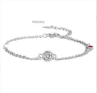 时尚几何锆石手链女 网红浪漫爱恋简约轻奢高级感镶钻手饰品礼物