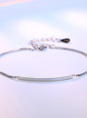 日韩风配饰百搭防过敏镀银盒子链