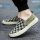休闲一脚蹬年轻人布鞋 2026年超火 格子高级感男夏季 子帆布鞋 鞋