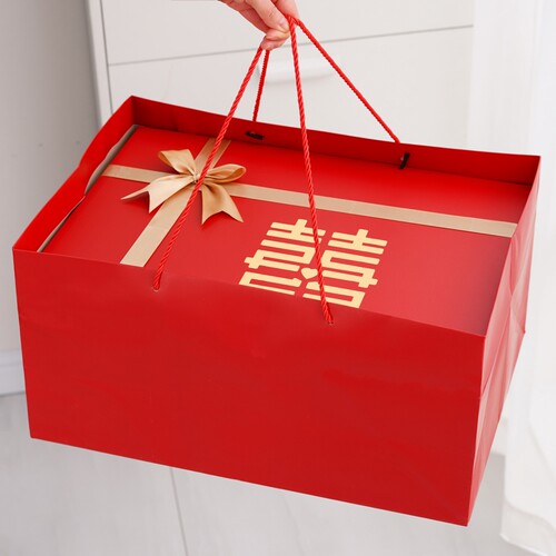 红色结婚礼物盒衣服鞋子礼品盒