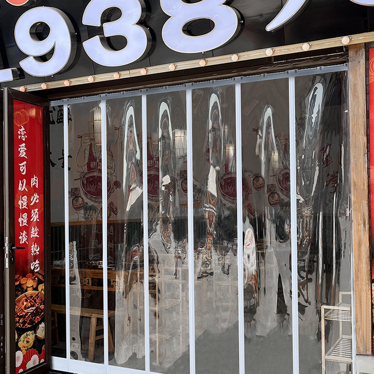 夏季火锅店餐馆大门pvc空调图片