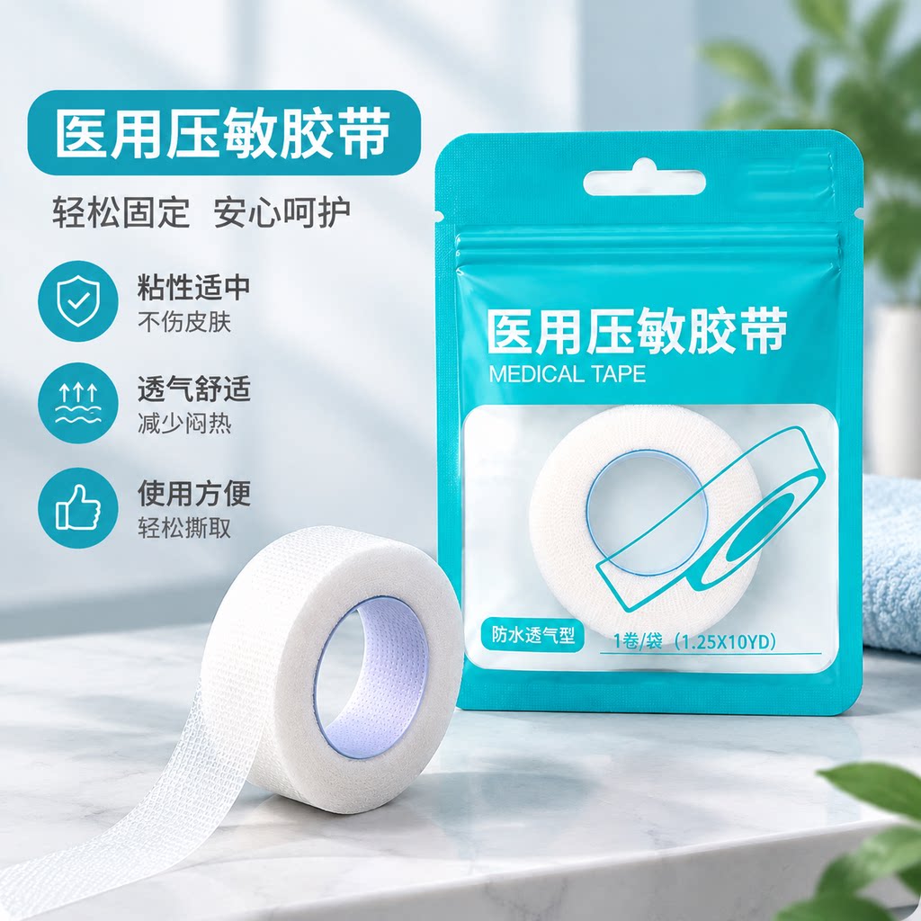医用级PE透明微孔透气手撕胶带