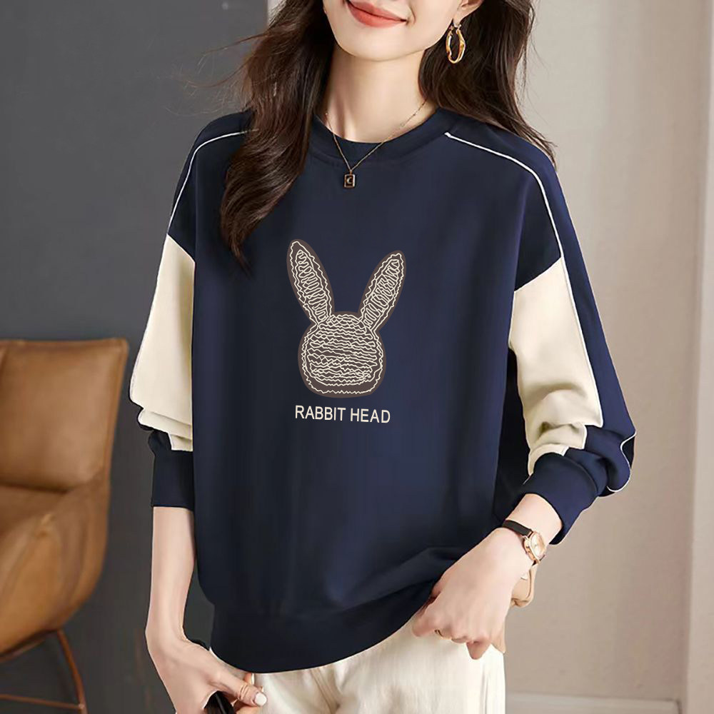 外贸清仓秋冬纯棉休闲长袖卫衣女2024新款休闲百搭显瘦打底上衣潮,女装/女士精品,大码内搭,淘宝优惠券,粉丝福利购,淘宝优惠卷