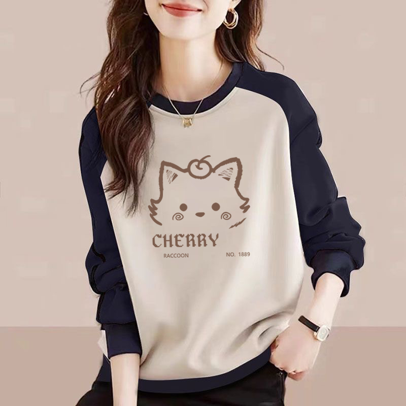 纯棉休闲长袖时尚卫衣女秋冬