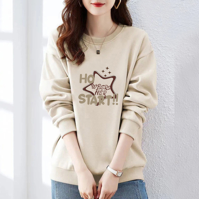 纯棉秋冬加绒长袖卫衣上衣