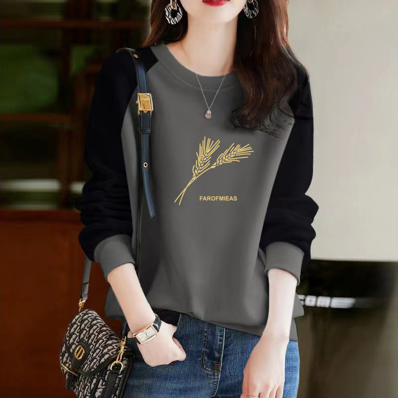 纯棉长袖时尚打底上衣卫衣