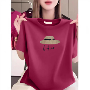 打底衫 宽松时尚 气质上衣 夏2026新款 外贸出口清仓100%纯棉t恤短袖