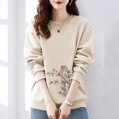 纯棉长袖时尚卫衣女秋冬