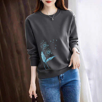 纯棉休闲气质卫衣女秋冬