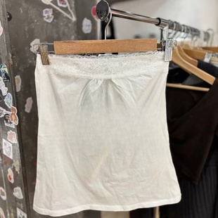 显瘦甜美百搭吊带上衣 蕾丝抹胸背心女bm内搭修身 Brandy Girl美式