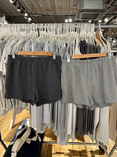 Brandy Girl美式复古薄款直筒裤bm纯棉运动休闲纯色开叉短裤女夏