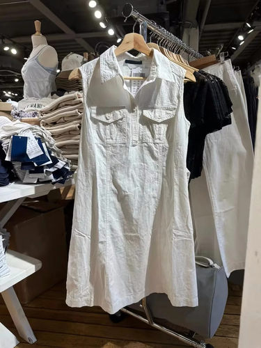 美式复古Polo领系带连衣裙