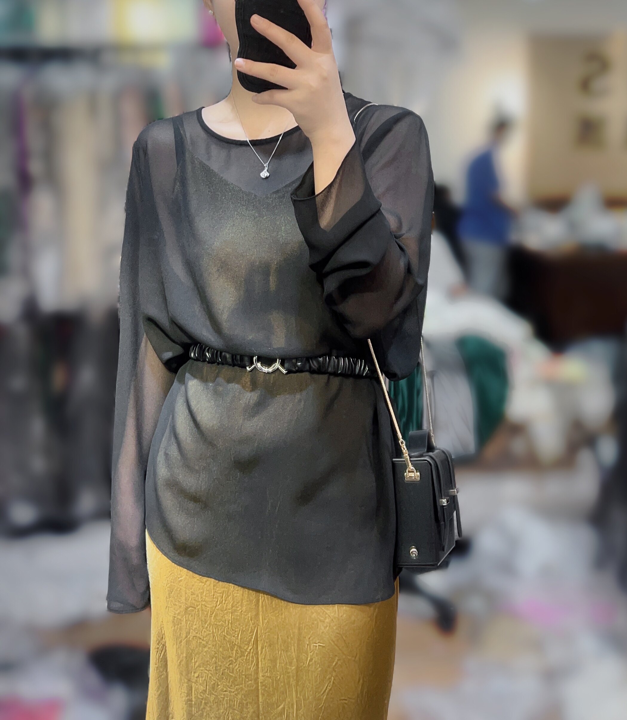 欧洲站正品2023夏季新款乔其性感镂空防晒圆领长袖t恤女潮百搭