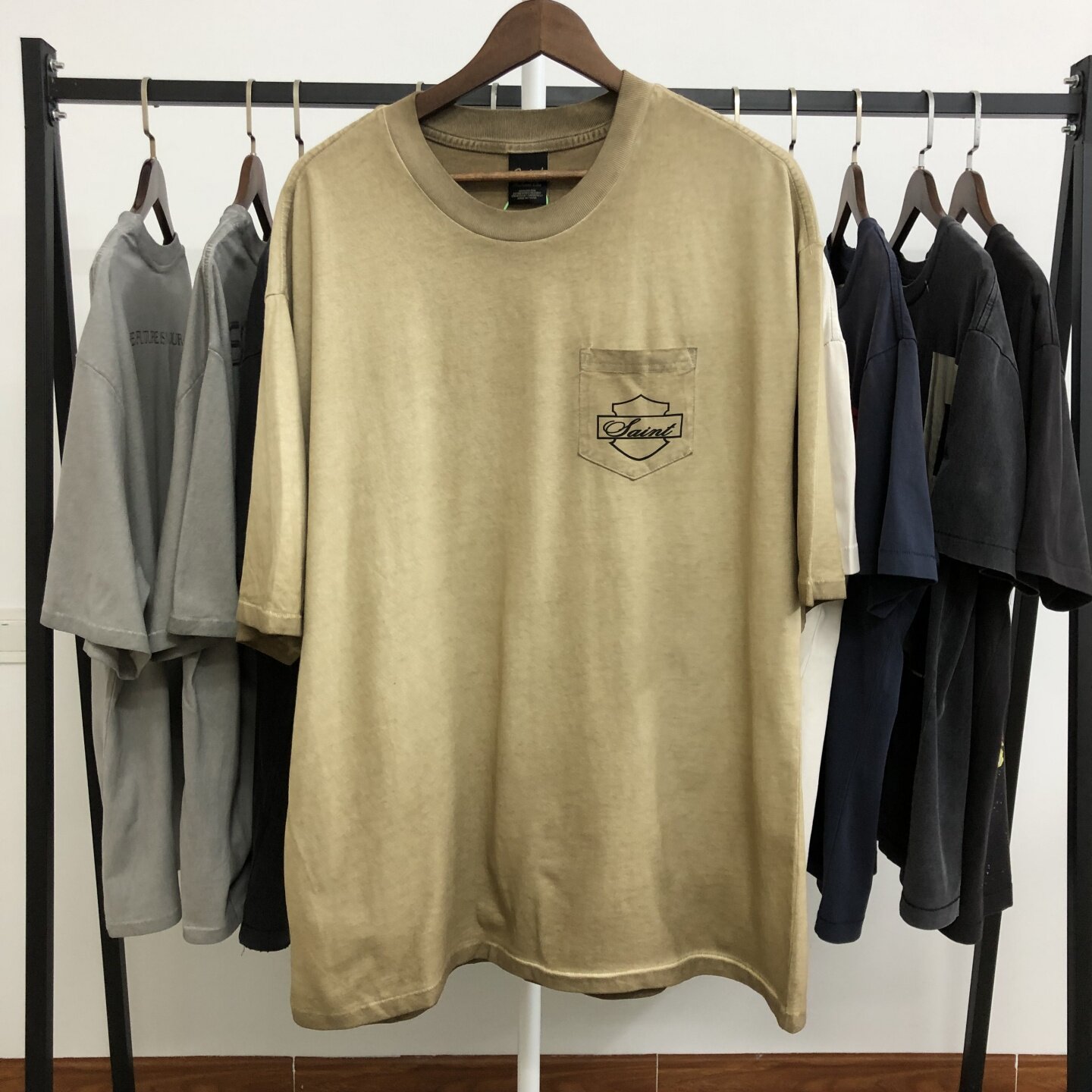 Saint x Harley哈雷致敬传奇1903限定洗水军布风格短袖T恤男女潮
