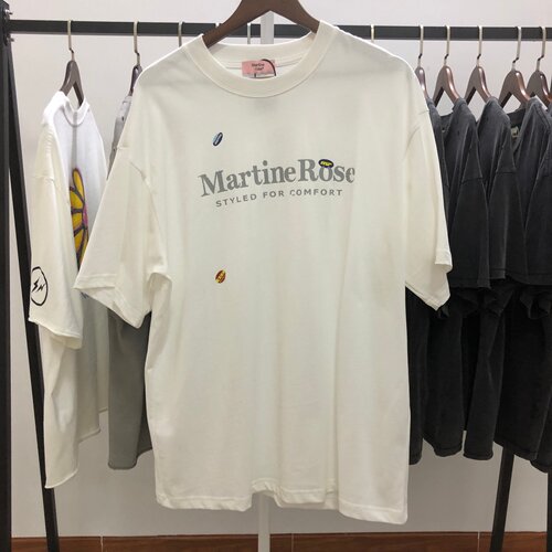 MatineRose美式字母LOGO洗水做旧短袖T恤男女潮牌