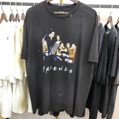 SAINT MICHAEL TEE FRIENDS 25ss 老友记日潮做旧短袖T恤男女