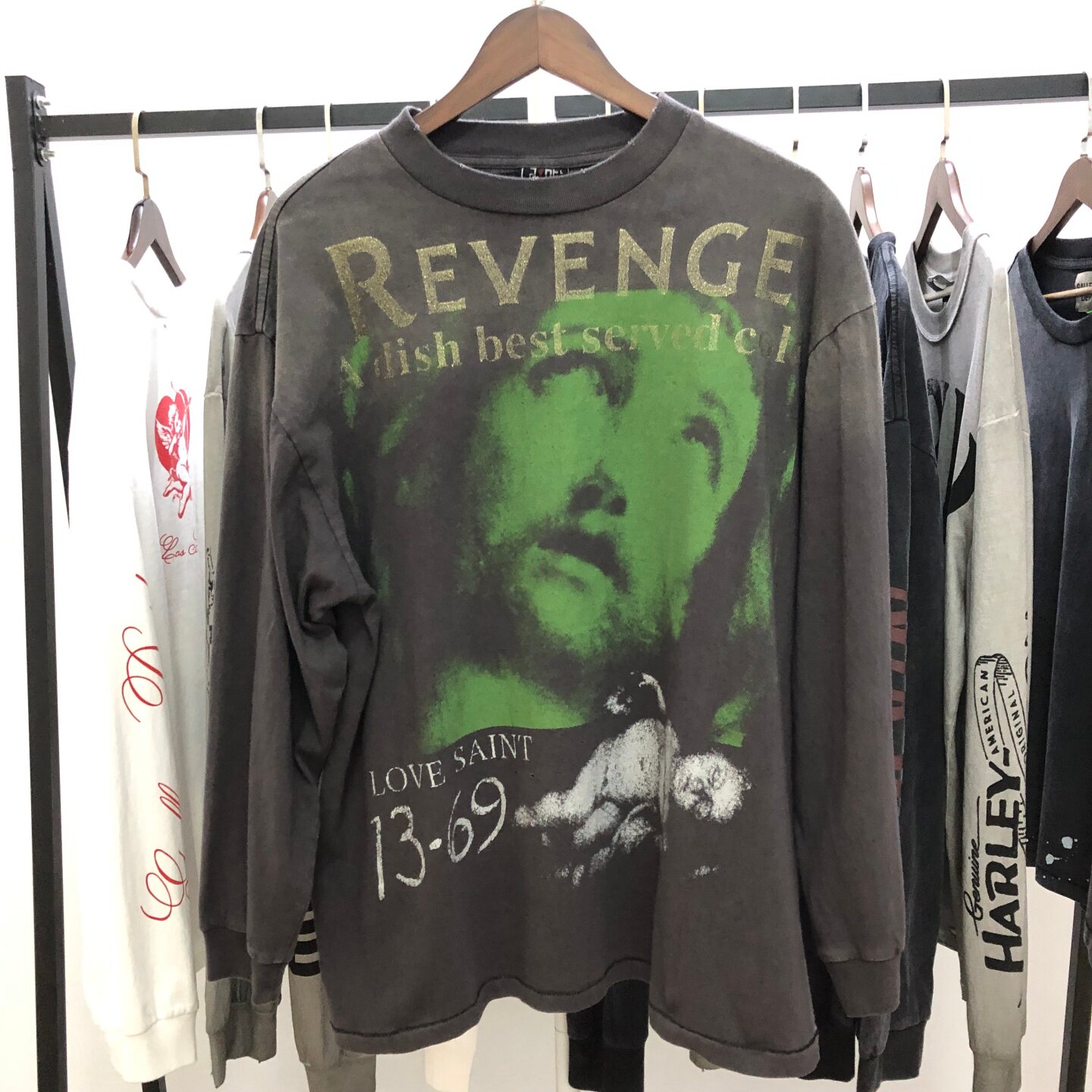 木村拓哉同款 SAINT MICHAEL BJ REVENGE/BerBerJinT恤长袖男女潮