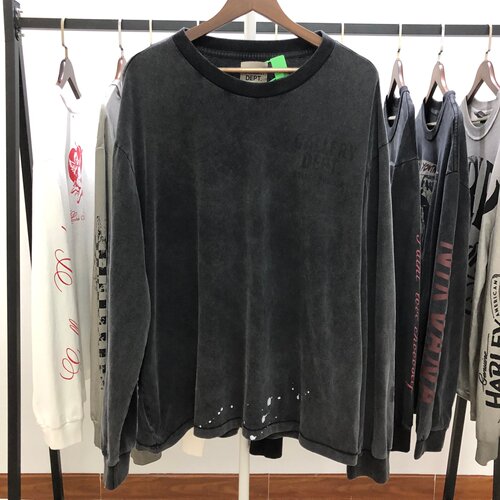 GALLERY DEPT 26ss Hollywood限定街头宽松洗水做旧长袖T恤男女潮