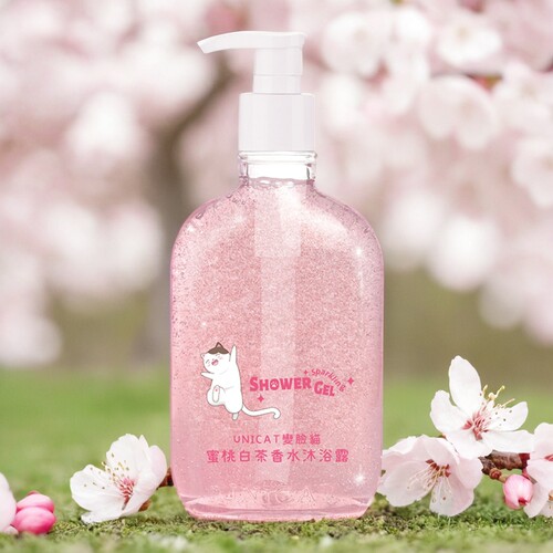unicat蜜桃白茶香水沐浴露滋润保湿持久留香沐浴乳220ml