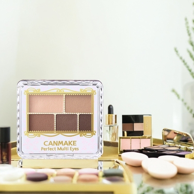 canmake/井田砍妹哑光五色眼影盘小盘便携大地色05日本眼影初学者