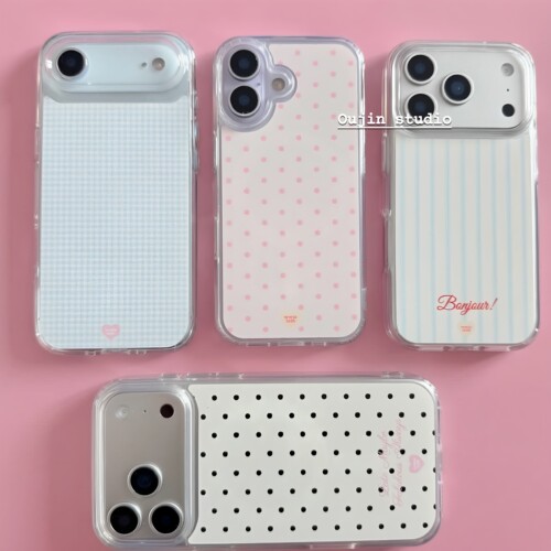 ins风波点格纹iPhone防摔壳