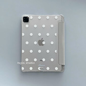 4平板套防摔软壳带笔槽支架 韩系ins风简约高级感气质波点小清新保护壳10代11代2025新款 ipad保护套air6