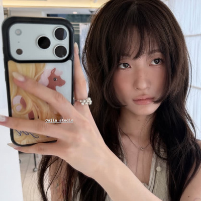 韩系小众长发小马磁吸防摔手机壳