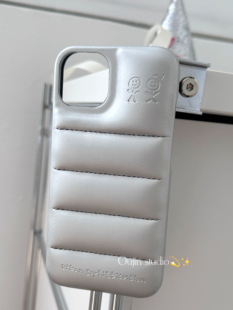 韩国ins小众个性rose田柾国同款银色羽绒鼓包手机壳iPhone17/16pro/15promax/13防摔保护套硬壳苹果潮半包款
